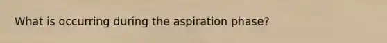 What is occurring during the aspiration phase?