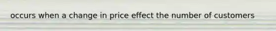 occurs when a change in price effect the number of customers