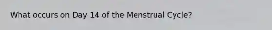 What occurs on Day 14 of the Menstrual Cycle?