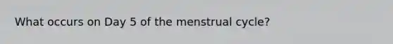 What occurs on Day 5 of the menstrual cycle?