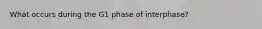 What occurs during the G1 phase of interphase?