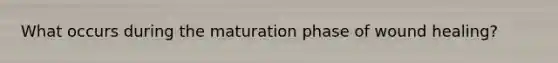 What occurs during the maturation phase of wound healing?