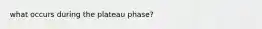 what occurs during the plateau phase?