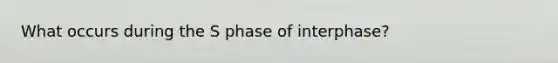 What occurs during the S phase of interphase?