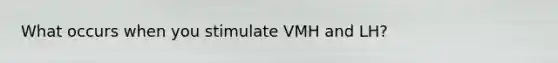 What occurs when you stimulate VMH and LH?