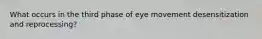 What occurs in the third phase of eye movement desensitization and reprocessing?