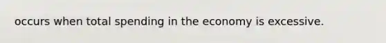 occurs when total spending in the economy is excessive.