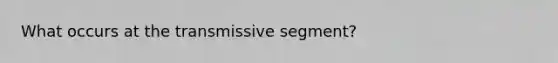 What occurs at the transmissive segment?