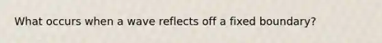 What occurs when a wave reflects off a fixed boundary?