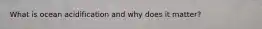 What is ocean acidification and why does it matter?