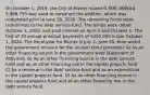 On October 1, 2019, the City of Mizner issued 6,000,000 in 4%, general obligation bonds at 101 for the purpose of constructing an addition to City Hall. The premium was transferred to a debt service fund. A total of5,968,750 was used to construct the addition, which was completed prior to June 30, 2020. The remaining funds were transferred to the debt service fund. The bonds were dated October 1, 2019, and paid interest on April 1 and October 1. The first of 20 annual principal payments of 250,000 is due October 1, 2020. The fiscal year for Mizner is July 1- June 30. How would the government account for the unused bond proceeds? A) As an other financing source in the government-wide Statement of Activities. B) As an other financing source in the debt service fund and as an other financing use in the capital projects fund. C) As a revenue in the debt service fund and as an expenditure in the capital projects fund. D) As an other financing source in the capital projects fund and as an other financing use in the debt service fund.