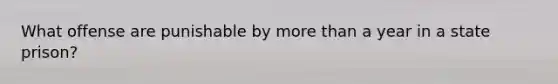 What offense are punishable by more than a year in a state prison?