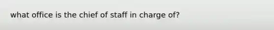 what office is the chief of staff in charge of?