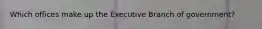 Which offices make up the Executive Branch of government?