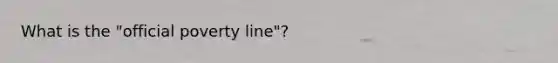 What is the "official poverty line"?