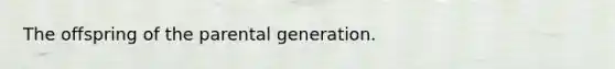 The offspring of the parental generation.