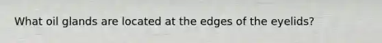 What oil glands are located at the edges of the eyelids?
