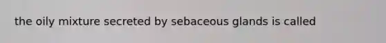 the oily mixture secreted by sebaceous glands is called