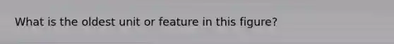 What is the oldest unit or feature in this figure?