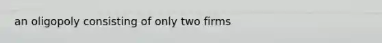 an oligopoly consisting of only two firms