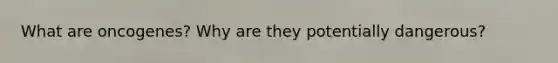 What are oncogenes? Why are they potentially dangerous?