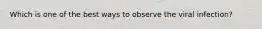 Which is one of the best ways to observe the viral infection?