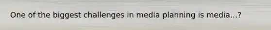 One of the biggest challenges in media planning is media...?