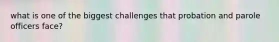 what is one of the biggest challenges that probation and parole officers face?
