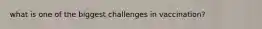 what is one of the biggest challenges in vaccination?