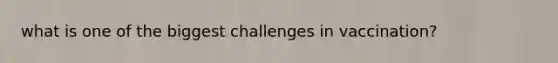 what is one of the biggest challenges in vaccination?