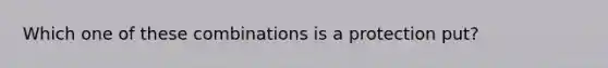 Which one of these combinations is a protection put?