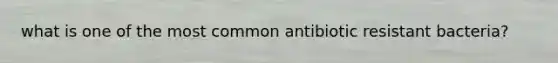 what is one of the most common antibiotic resistant bacteria?