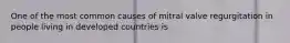 One of the most common causes of mitral valve regurgitation in people living in developed countries is