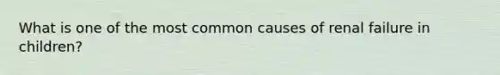 What is one of the most common causes of renal failure in children?