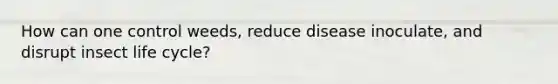 How can one control weeds, reduce disease inoculate, and disrupt insect life cycle?