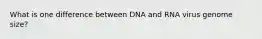 What is one difference between DNA and RNA virus genome size?