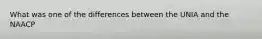 What was one of the differences between the UNIA and the NAACP