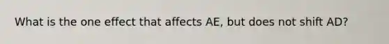 What is the one effect that affects AE, but does not shift AD?