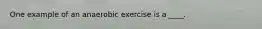 One example of an anaerobic exercise is a ____.