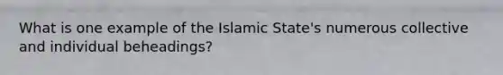 What is one example of the Islamic State's numerous collective and individual beheadings?