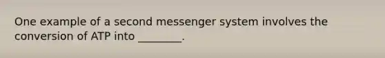 One example of a second messenger system involves the conversion of ATP into ________.