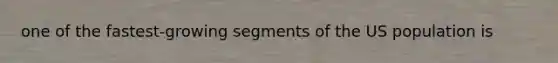 one of the fastest-growing segments of the US population is