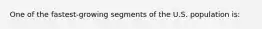 One of the fastest-growing segments of the U.S. population is: