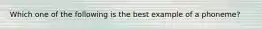 Which one of the following is the best example of a phoneme?