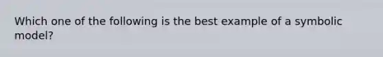 Which one of the following is the best example of a symbolic model?