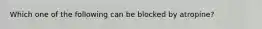 Which one of the following can be blocked by atropine?