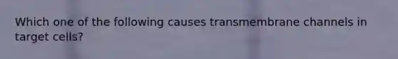 Which one of the following causes transmembrane channels in target cells?