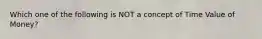 Which one of the following is NOT a concept of Time Value of Money?