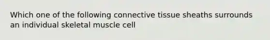 Which one of the following connective tissue sheaths surrounds an individual skeletal muscle cell