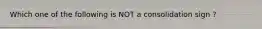 Which one of the following is NOT a consolidation sign ?